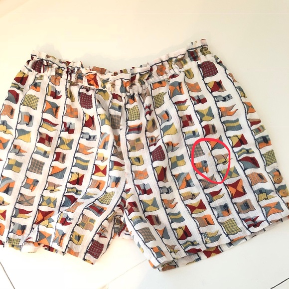Anthropologie Likla Linen Flag Shorts - Picture 4 of 5